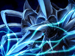  alien blue_eyes bug energy gamera_(series) giant_monster glowing glowing_eyes insects kaijuu legion_(gamera) monster 