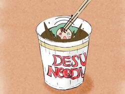  artist_request asphyxiation brown_hair bullying chopsticks crying drowning heterochromia jissouseki nissin_cup_noodle no_humans rozen_maiden streaming_tears tears 