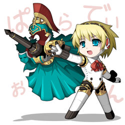  aegis_(persona) android blonde_hair blue_eyes bow chibi chibi_only cyborg female fukaiton joints palladion persona persona_3 ribbon robot_joints short_hair 