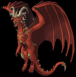  2019 altarion_(wisemans) black_background dragon european_mythology feral flying full-length_portrait hi_res horn long_tail male mythological_creature mythological_scalie mythology portrait quadruped red_body red_scales scales scalie signature simple_background solo tail western_dragon wings wisemans 