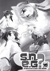  francesca_lucchini lynette_bishop manami_tatsuya miyafuji_yoshika monochrome perrine-h_clostermann sakamoto_mio strike_witches titokara_2nd_branch 