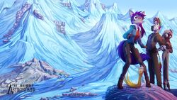  16:9 2017 anthro breasts cassi_dupuis clothed clothing david_lillie dreamkeepers equid equine female fur grey_body grey_fur group hair hi_res johnny_(twa) lagomorph leporid male mammal miri_rodgers multicolored_hair purple_eyes purple_hair rabbit rainbow_hair ryuu-neko tesla_(the_wayward_astronomer) the_wayward_astronomer trooper_(twa) widescreen yellow_body yellow_fur zebra 