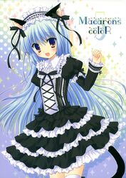  animal_ears cascade dress hasekura_chiaki lolita_fashion nekomimi tail thigh-highs 