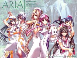  aika_granzchesta akira_ferrari alice_carroll alicia_florence aria aria_pokoteng athena_glory mizunashi_akari tagme uniform waterfall watermark 