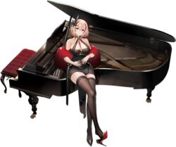  azur_lane black_footwear blonde_hair bracelet breasts brown_eyes cleavage cup dress drinking_glass feather_boa female grand_piano hair_between_eyes hair_ornament halter_dress halterneck high_heels highres holding holding_cup instrument jewelry large_breasts medium_hair multicolored_hair multiple_rings official_alternate_costume official_art parted_lips piano red_hair ring roon_(azur_lane) roon_(viridescent_lullaby)_(azur_lane) shoe_dangle short_dress sitting solo streaked_hair terras thighhighs tight_clothes tight_dress transparent_background two-tone_hair wine_glass 