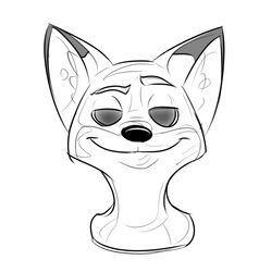  anthro canid canine clothing disney fox furii latex latex_body latex_clothing latex_mask latex_skin male mammal mask monochrome nick_wilde red_fox solo true_fox zootopia 