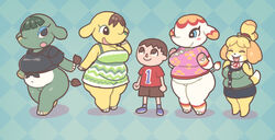  animal_crossing anthro anthro_focus ass barefoot belly belly_overhang big_breasts big_butt black_clothing black_nose black_shirt black_topwear blonde_hair blue_background blue_bottomwear blue_clothing blue_eyes blue_eyeshadow blue_footwear blue_shoes blue_skirt bottomless bottomless_female bottomwear breasts brown_bottomwear brown_clothing brown_eyes brown_hair brown_shorts buckteeth canid canine canis checkered checkered_background cleavage closed_eyes closed_smile clothed clothing countershading curvy_figure domestic_dog dress dress_shirt ears_down elephant elephant_toe_hands elephantid eloise_(animal_crossing) eyelashes eyeliner eyeshadow feet female floral_pattern footwear fur glistening glistening_eyes green_body green_clothing green_dress green_hair green_shirt green_skin green_topwear group hair half-closed_eyes human isabelle_(animal_crossing) larger_anthro larger_female looking_at_another looking_up makeup male mammal margie_(animal_crossing) monotone_bottomwear monotone_clothing monotone_skirt mouth_closed multicolored_hair narrowed_eyes navel navel_outline nintendo norihito opal_(animal_crossing) open_mouth open_smile orange_ears orange_hair pattern_background pattern_clothing pattern_dress pink_clothing pink_shirt pink_topwear pivoted_ears ponytail proboscidean pupils raised_tail red_clothing red_shirt red_topwear rosy_cheeks shih_tzu shirt shirt_only shoes short_hair short_stack shorts simple_background size_difference skirt slightly_chubby slightly_chubby_female smaller_human smaller_male smile standing tail tail_tuft teeth teeth_showing thick_thighs toony topwear topwear_only toy_dog trunk tuft two_tone_hair villager_(animal_crossing) voluptuous white_body white_skin wide_hips yellow_body yellow_fur yellow_skin 