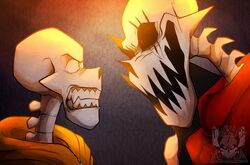  alternate_universe animated_skeleton bone duo hi_res lizheru not_furry papyrus_(underfell) papyrus_(underswap) skeleton undead underfell underswap undertale undertale_(series) 