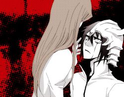  arrancar bleach inoue_orihime lowres monochrome ulquiorra_cifer ulquiorra_schiffer umehara_b 