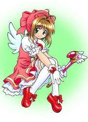  cardcaptor_sakura commentary_request female fuuin_no_tsue hat kinomoto_sakura magical_girl peter_(gvb) pink_hat solo 