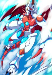  abs anthro bandai_namco canoweissmon claws digimon digimon_(species) digimon_ghost_game dragon flying hi_res horn hudie_jun male muscular muscular_anthro mythological_creature mythological_scalie mythology pecs scalie solo tail white_body wings 