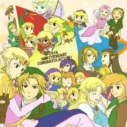  6+boys 6+girls alternate_color bad_id bad_pixiv_id black_eyes blue_eyes brown_hair dark_link earrings english_text engrish_text ezlo gloves hat jewelry link long_hair multiple_boys multiple_girls multiple_persona pointy_ears princess_zelda purple_hair ranguage saiba_(henrietta) smile tetra the_legend_of_zelda the_legend_of_zelda:_a_link_to_the_past the_legend_of_zelda:_four_swords the_legend_of_zelda:_ocarina_of_time the_legend_of_zelda:_skyward_sword the_legend_of_zelda:_spirit_tracks the_legend_of_zelda:_the_minish_cap the_legend_of_zelda:_the_wind_waker the_legend_of_zelda:_twilight_princess the_legend_of_zelda_(nes) toon_link toon_zelda young_link young_zelda 