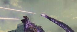  atomic_breath dinosaur energy energy_beam glowing godzilla godzilla_(series) kaijuu monster no_humans spikes spoilers toho_(film_company) 