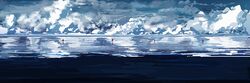  4girls cloud cloudy_sky hms_conqueror_(siirakannu) hms_monarch_(siirakannu) hms_orion_(siirakannu) hms_thunderer_(siirakannu) kantai_collection multiple_girls ocean original panorama scenery siirakannu sky 