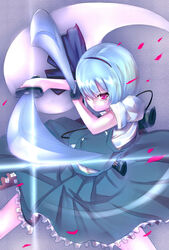  bad_id bad_pixiv_id female ghost grey_hair hairband konpaku_youmu konpaku_youmu_(ghost) matsukaze881 red_hair scabbard sheath short_hair solo touhou 