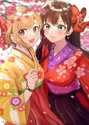  aiba_yumi ichinose_shiki kimono the_idolm@ster the_idolm@ster_cinderella_girls tomato_omurice_melon 