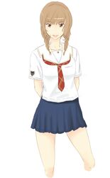  braid female hachimitsuboi kibina_high_school_uniform kimi_kiss mizusawa_mao school_uniform solo twin_braids 