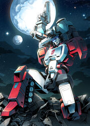  autobot bad_id bad_pixiv_id gun hanagezai highres mecha no_humans perceptor_(transformers) photoshop_(medium) robot rubble space star_(symbol) the_transformers_(idw) transformers weapon 