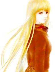  blonde_hair commentary_request female fm77_(artist) long_hair red_eyes rozen_maiden shinku solo 