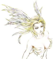  bad_id bad_pixiv_id blonde_hair female final_fantasy final_fantasy_viii fm77_(artist) head_wings long_hair siren_(final_fantasy) solo wings yellow_eyes 