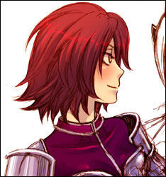  armor artist_request blush breastplate female lowres red_eyes red_hair sengoku_musou sengoku_musou_2 short_hair shoulder_pads simple_background smile solo tachibana_ginchiyo_(sengoku_musou) upper_body white_background 