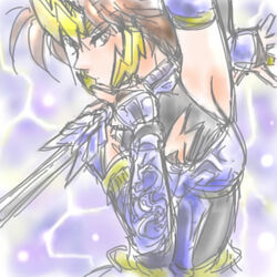  female lowres sengoku_musou sengoku_musou_2 sketch solo tachibana_ginchiyo_(sengoku_musou) 