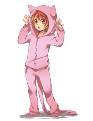  1boy animal_costume bad_id bad_pixiv_id cat_costume copyright_request male_focus pajamas solo tarou_(run) 