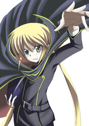  1boy azumaya_hironaru blonde_hair code_geass commentary_request cosplay hayate_no_gotoku! lelouch_vi_britannia lelouch_vi_britannia_(cosplay) male_focus sanzen&#039;in_nagi solo twintails 