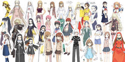  1boy 6+girls accelerator_(toaru_majutsu_no_index) agnese_sanctis albino aleister_crowley_(toaru_majutsu_no_index) angelene annotated black_collar black_shirt blazer blonde_hair breasts brown_hair brown_jacket collar covered_navel dark-skinned_female dark_skin diagonal-striped_shirt diagonal_stripes dress_shirt emblem everyone fukiyose_seiri habit haimura_kiyotaka head_wreath himegami_aisa holding holding_staff index_(toaru_majutsu_no_index) itsuwa jacket japanese_clothes kamijou_shiina kanamin kanzaki_kaori kazakiri_hyouka kirigaoka_girls&#039;_academy_school_uniform kuruwa last_order_(toaru_majutsu_no_index) laura_stuart lolicon long_hair long_sleeves lotus_wand lucia_(toaru_majutsu_no_index) magical_powered_kanamin maid maiden_of_versailles medium_breasts medium_hair miko misaka_imouto misaka_mikoto misaka_misuzu mother_and_daughter multiple_girls musujime_awaki no_emblem nun oriana_thomason orsola_aquinas parent_and_child photoshop_(medium) red_eyes red_veil ridovia_lorenzetti sakugawa_school_uniform sasha_kruschschev school_emblem school_uniform serafuku sherry_cromwell shirai_kuroko shirt short_sleeves siblings sisters skirt sleeves_rolled_up staff striped_clothes striped_shirt summer_uniform thighhighs toaru_majutsu_no_index toaru_majutsu_no_index:_old_testament tokiwadai_school_uniform tsuchimikado_maika tsukuyomi_komoe uiharu_kazari vasilissa veil vent_of_the_front very_long_hair white_hair white_shirt white_veil winter_uniform yomikawa_aiho 