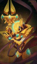  2021 anthro azir_(lol) deity digital_media_(artwork) fingers hi_res league_of_legends male ravoilie riot_games solo tencent 