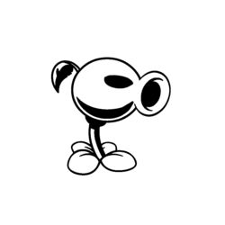  1:1 alpha_channel black_and_white creepypasta deadplants electronic_arts elemental_creature flora_fauna leaf lol_comments monochrome peashooter_(pvz) plant plants_vs._zombies popcap_games simple_background solo transparent_background unknown_artist white_body 