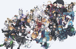  1other 6+boys :d absurdres ace_trappola ahoge ambiguous_gender animal_ear_fluff animal_ears arm_tattoo armband armor azul_ashengrotto belt black_gloves black_hair black_nails blonde_hair blue_eyes blue_hair boots braid brown_eyes brown_hair candy candy_wrapper cater_diamond chinese_clothes claw_pose cloak closed_eyes coin collarbone commentary cross-laced_footwear crossed_arms dark_skin deuce_spade dire_crowley drawstring earrings english_commentary epel_felmier everyone eyepatch eyeshadow facial_mark fangs fiery_hair fingernails floyd_leech food frilled_sleeves frills full_body ghost glasses gloves green_hair grey_hair grim_(twisted_wonderland) hair_over_eyes halloween_bucket halloween_costume hand_on_another&#039;s_shoulder hat hat_feather highres holding holding_phone holding_umbrella idia_shroud jack-o&#039;-lantern jack_howl jacket jade_leech jamil_viper jewelry kalim_al-asim lace-up_boots leaf leona_kingscholar lilia_vanrouge long_hair long_sleeves looking_up makeup male_focus malleus_draconia mole mole_under_mouth multicolored_hair multiple_boys oerba_yun_fang official_alternate_costume open_mouth orange_hair ortho_shroud phone pink_hair pirate_costume pirate_hat plant pointy_ears pumpkin purple_eyeshadow purple_hair ramshackle_ghosts rantatta red_eyes red_nails riddle_rosehearts rook_hunt ruggie_bucchi scared sebek_zigvolt sharp_fingernails sharp_teeth shell short_hair silver_(twisted_wonderland) simple_background single_earring skin_fang sleeveless smile streaked_hair striped striped_clothes striped_jacket tail tassel tattoo teeth thigh_boots thighhighs top_hat torn_clothes trey_clover twisted_wonderland two-tone_hair umbrella unworn_eyepatch veil vertical-striped_clothes vertical-striped_jacket vil_schoenheit vines white_background wide-eyed wide_sleeves witch_hat wolf_boy wolf_ears yuu_(twisted_wonderland) 