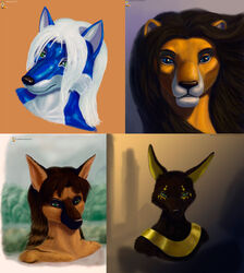  aardwolf anthro anubian_jackal anubis black_body black_fur black_hair blue_body blue_eyes bust_portrait canid canine canis deity digital_media_(artwork) dust egyptian_mythology felid female fox fur glistening green_eyes group hair hi_res hyena jackal latex lion long_hair male mammal middle_eastern_mythology multiple_images mythology pantherine portrait rock ruin shinard stripes synthetic tattoo water white_hair yellow_body yellow_fur 