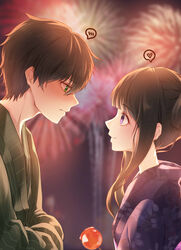  asian_clothes chitanda_eru hyouka nani_(goodrich) oreki_houtarou 