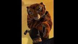  16:9 dreamworks felid female hi_res kung_fu_panda lil_humphrey mammal master_tigress pantherine red_eyes stripes tiger 