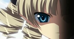  animated animated blinking blue_eyes brown_hair close-up drill_hair female iron_strategist_ymir melona_(queen&#039;s_blade) protean_trickster_melona queen&#039;s_blade queen&#039;s_blade_rebellion solo ymir_(queen&#039;s_blade) 