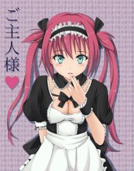  airi artist_request green_eyes maid_headdress ogawahiroki pixiv_thumbnail queen&#039;s_blade red_hair resized ribbon twintails 