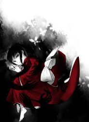  bad_id bad_pixiv_id black_hair brown_eyes bug butterfly darkness fatal_frame fatal_frame_2 female fetal_position hands japanese_clothes kimono koko_(oyasuminasai) rattle ribbon short_hair tachibana_chitose 