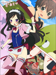  3boys ashford_academy_school_uniform ashford_academy_swimsuit black_hair brown_hair code_geass commentary crossdressing genderswap_(mtf) green_eyes hair_ribbon headdress kl_(dgzonbi) kururugi_suzaku lelouch_vi_britannia long_hair luluko male_focus multiple_boys panties photoshop_(medium) purple_eyes ribbon rolo_lamperouge roloko rule_63 school_uniform striped_clothes striped_panties suzako thighhighs twintails underwear 