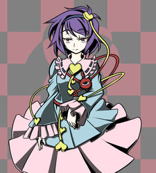  commentary_request female heart komeiji_satori purple_hair short_hair solo touhou wabi_(wbsk) 