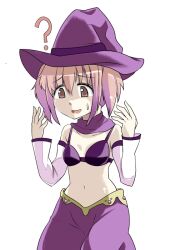  bad_id bad_pixiv_id cosplay detached_sleeves female hat kaname_madoka mahou_shoujo_madoka_magica mahou_shoujo_madoka_magica_(anime) midriff navel pink_eyes pink_hair rivalun rivalun_(cosplay) short_twintails solo twintails voice_actor_connection witch_hat yayo_(yakuyoru) yuru_yuri yuuki_aoi 