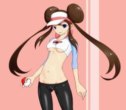  breasts female hydrangia long_hair mei_(pokemon) pokemon pokemon_(game) pokemon_bw2 underboob 