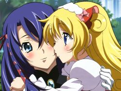  blonde_hair blue_eyes blue_hair close di-air kiddy_girl-and newtype q-feuille vector 