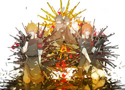  gun hoshima orange_hair vocaloid weapon 