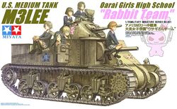  6+girls black_hair brown_eyes brown_hair caterpillar_tracks commentary_request emblem girls_und_panzer glasses long_hair m3_lee maruyama_saki medium_tank military military_uniform military_vehicle motor_vehicle multiple_girls ooarai_(emblem) ooarai_military_uniform oono_aya rabbit sakaguchi_karina sawa_azusa school_uniform sdkfz221 short_hair sitting smile tamiya_incorporated tank uniform utsugi_yuuki yamagou_ayumi 