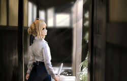  blonde_hair fate/stay_night green_eyes magicians saber 