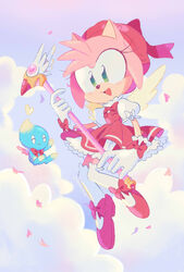  2020 alternate_costume alternative_fashion ambiguous_gender amy_rose anthro biped blue_body blush bow_tie cardcaptor_sakura chao_(sonic) cheese_the_chao closed_eyes clothing cloud cosplay cosplay_lolita crossover crossover_cosplay day dress duo eulipotyphlan female floating flying footwear fur gloves green_eyes handwear hedgehog hi_res j-fashion legwear lolita_(fashion) mammal open_mouth open_smile outside pink_body pink_fur red_clothing red_dress sega shoes smallpanda smile sonic_the_hedgehog_(series) staff sweet_lolita white_clothing white_legwear wings 