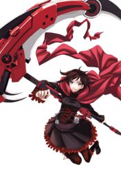  :b belt black_boots black_dress black_hair black_legwear boots bullet cloak corset cross cross-laced_footwear dress frilled_dress frills hood hooded_cloak lolita_fashion long_sleeves mioshiki pantyhose petals red_cape rose rose_petals ruby_rose rwby scythe short_hair silver_eyes 