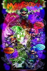  4boys brown_hair canine collar ghost greenie highres king_boo luigi luigi&#039;s_mansion luigi&#039;s_mansion_dark_moon male male_focus mario_(series) multiple_boys multiple_persona polterpup possessor super_mario_bros. 