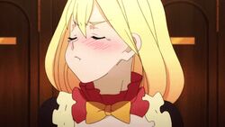  animated animated blonde_hair blue_eyes blush darkness_(konosuba) embarrassed female female frills huff indoors kono_subarashii_sekai_ni_shukufuku_wo! long_hair open_mouth ribbon tears 